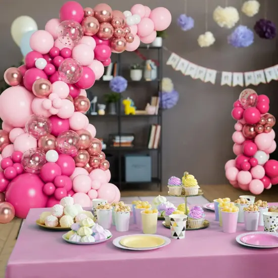 Pink Balloon Garland Arch Kit (Pink) {5}
