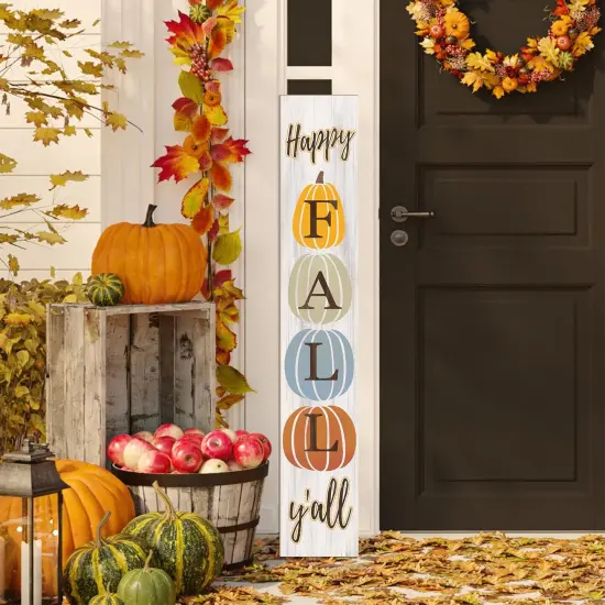 Happy Fall Y'all Porch Sign (	White) {1}