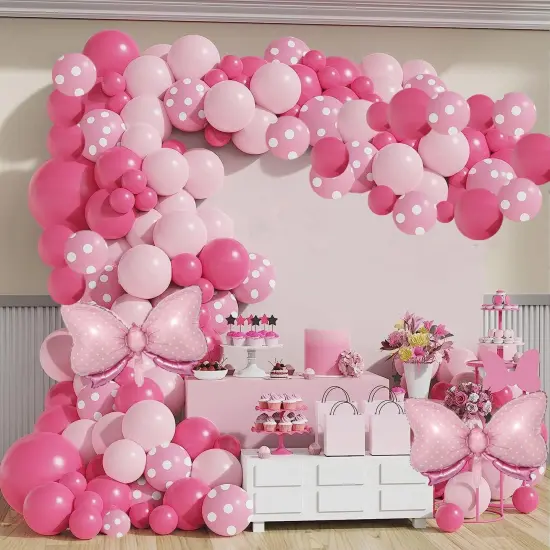 Hot Pink Balloon Arch Kit (Minnie Mouse Balloon Arch) {1}
