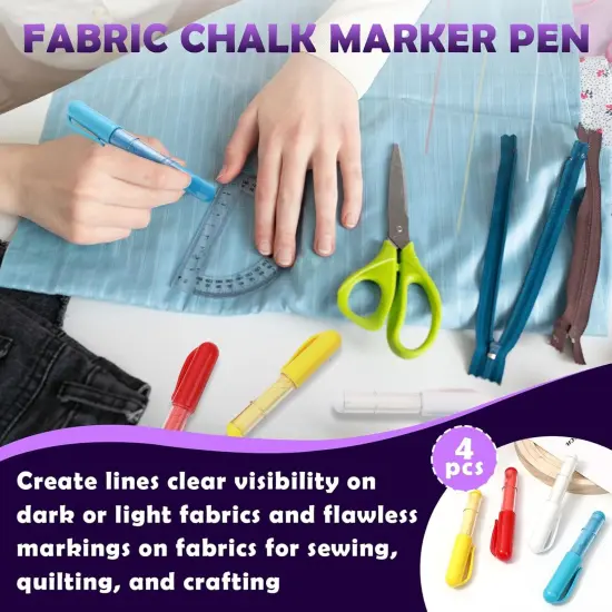 Sewing Chalk for Fabric (White & Blue & Red & Yellow) {2}