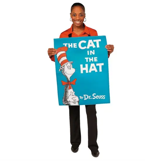 Adults Dr Seuss Cat in the Hat Quick Change Book Cover Costume {2}