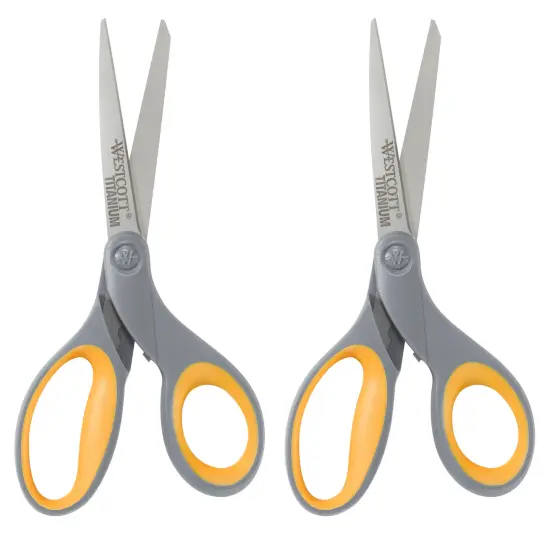 Westcott Titanium Bonded Straight Scissors, 8 Inches, Pack of 2 {3}