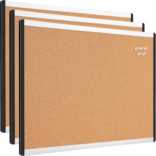 3 Pack Cork Bulletin Board with Frame - 23" x 17" {1}