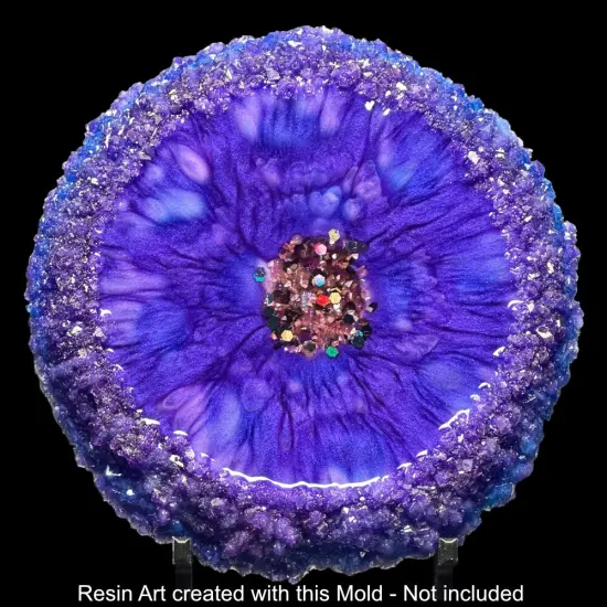 Handmade Crystal Edge Round Silicone Mold {6}