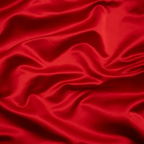 1 Yard Red Silk Duchesse Satin Luxury Fabric Perfect for Prom Dresses, 59 Inches Width {1}