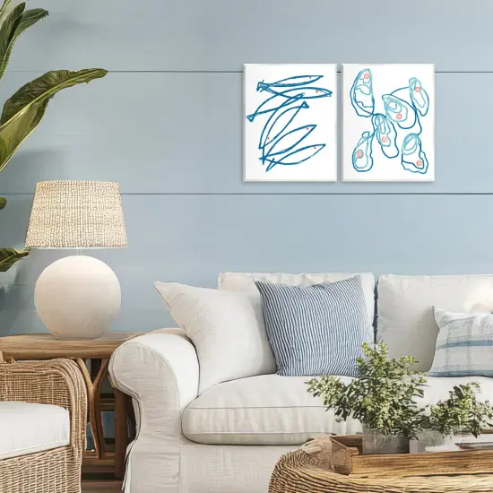 Stupell Industries Minimal Fish & Oysters 2pc Wall Plaque Set, design by Lil' Rue {2}
