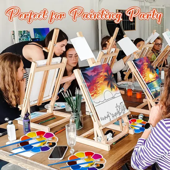 48 Pcs Pre Drawn Canvas Painting Kits (Seaside Sunset) {5}