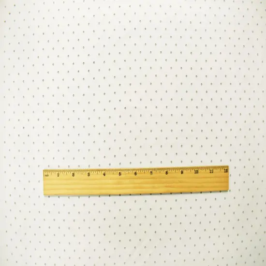 Ivory Cotton Laser Cut Dots Twill Woven Fabric By the Yard {4}