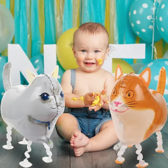 3 Ribbons for Cat Theme Birthday Party Decorations(White, Gold, Black, Coffee) {5}