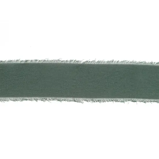 LaRibbons 1 1/2" Frayed Edge Chiffon Ribbon | 10 Yard Roll Dark Green {4}