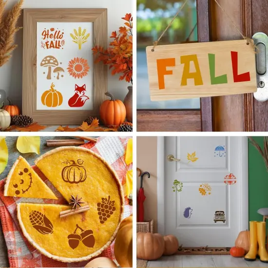 36 PCS Fall Stencils {3}