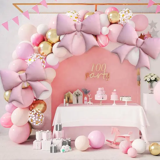 Giant Pink Bow foil Balloon(Pink) {3}