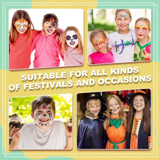 54 Pcs Face Paint Stencils(white) {4}