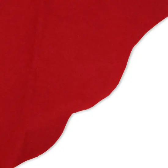 Northlight Christmas Tree Skirt with Scalloped Edge- 38" - Red {6}