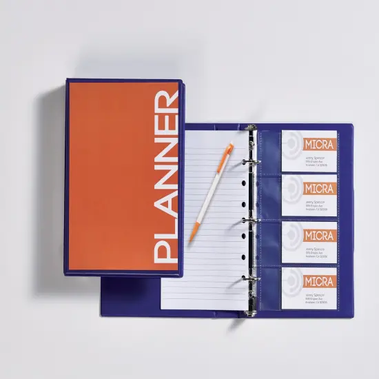 Avery Clear Business Card Organizer Pages for 5.5" x 8.5" Mini Binders, Pack of 5 Holds 40 Cards, 4 Packs, 20 Pages Total (76025) {4}