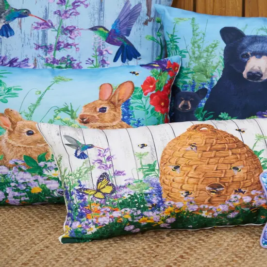 Hummingbird Paradise Throw Indoor/Outdoor Accent Pillow {5}