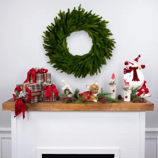 Northlight Real Touch&trade; Grande Spruce Artificial Christmas Wreath - 48" - Unlit Green {1}