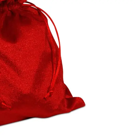 Red/White Velvet Bags with Satin Interior 5'' X 8'' {6}