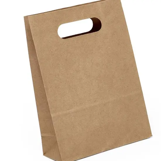 Die Cut Handle Paper Bags 7 1/8'' x 3 1/4'' x 10 3/4'' {4}