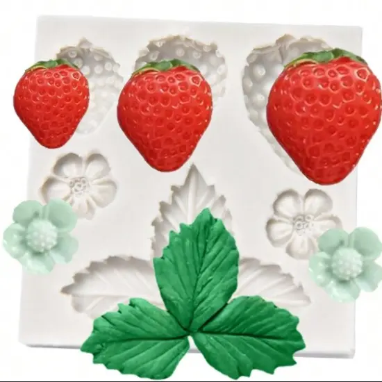 Strawberry Silicone Molds Flower Leaf {5}