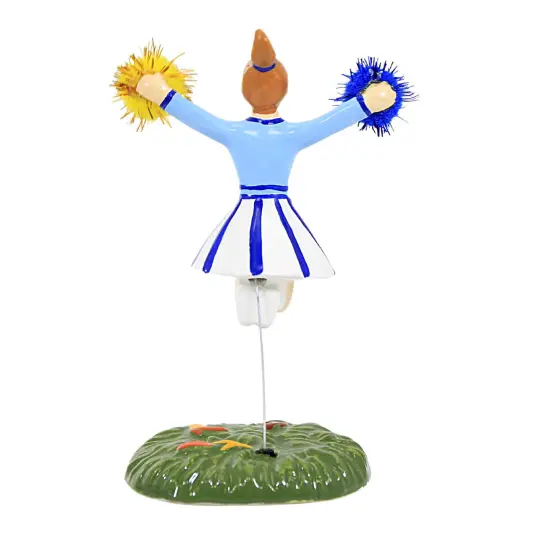 Department 56 Villages 3.75 In Go Polars! Halloween Halloween Village , Halloween Decor Halloween Cheer Leader Pom Pom Blue {2}