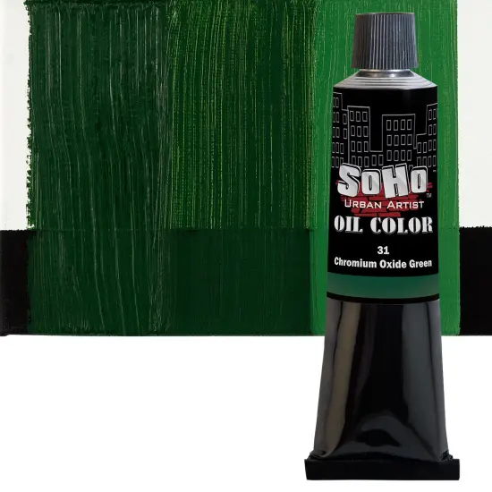 SoHo Urban Artist Oil Paint - 2 Pack, Chromium Oxide Green 2 Pack - 170 ml Tube - Best Valued Oil Colors for Painting with Excellent Pigment Load {3}