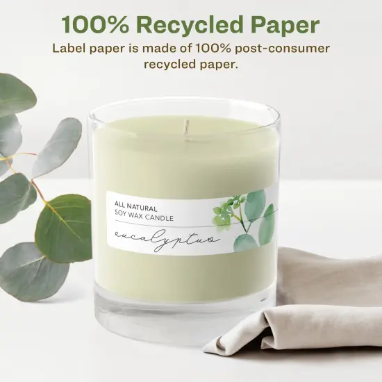 Avery Recycled Matte White Labels,1-3/4" x 7-3/4" Rectangle {2}