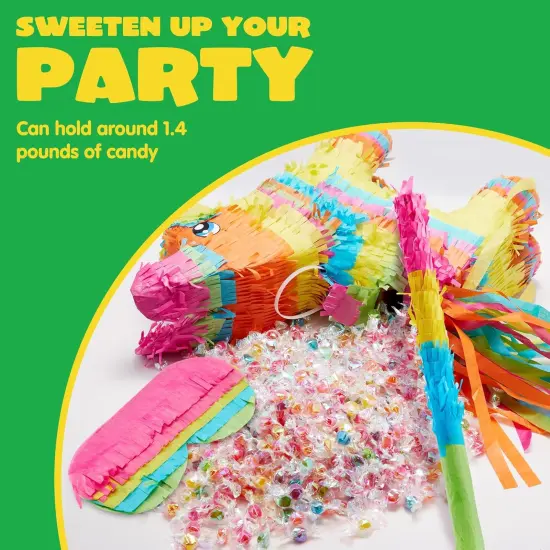 Cinco De Mayo Donkey Pinata for Kids Birthday Party, (13 x 20 x 5 in.) for Fun Fiesta Taco Party Supplies, Luau Event Photo Props, Mexican Theme Decoration, Carnivals Festivals, Taco Tuesday Event {5}