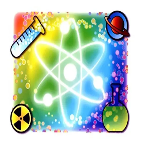 8" Round Molecule Science/Chemistry Birthday {1}