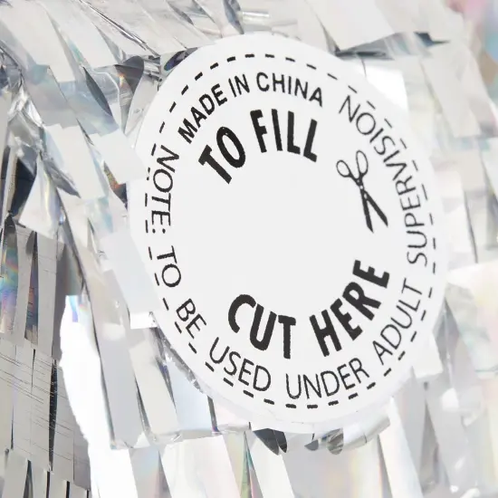 Small Holographic Silver Foil Number 5 Pinata for Kids Birthday Party Decorations (15.7x9x3 in) {3}