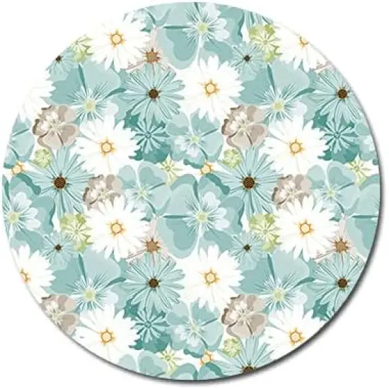 Set of 4 Colorful Beautiful Flowers Round Coaster {4}