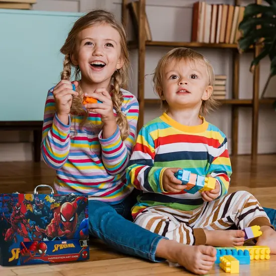 Colored Pencils Art Supplies Kids Drawing Kit School Supplies Painting Kit Girls Drawing Pencils Art Kit Travel Case with Crayons Arts and Crafts for Kids 4-12 (Multi Spiderman) {2}