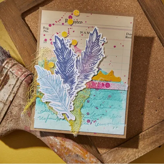 Spellbinders BetterPress Plates & Die Set By Dina Wakley-Feather Dream {5}