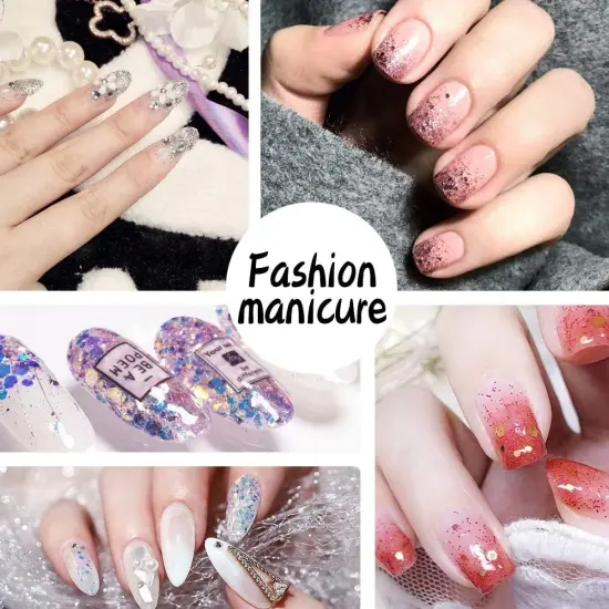 Holographic Chunky Glitter, Set of 12, Licool Craft Glitter for Resin Art Crafts, Cosmetic Glitter for Nail Body Face Eye, Epoxy Resin Glitter Sequin Flake Sparkle for Slime Tumbler Jewelry Making {5}