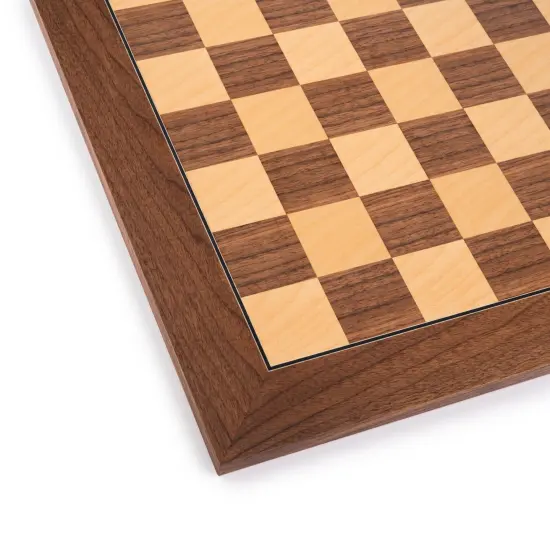 WE Games Deluxe Walnut Wood Chessboard with Storage Box &ndash; Handmade in Spain, 20 in. {3}