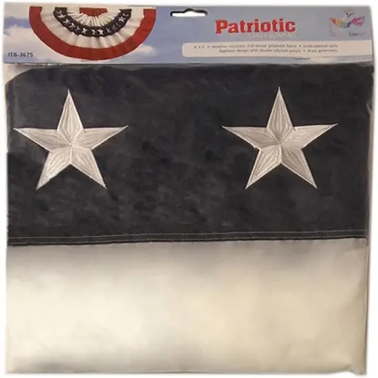 Pleated Fan Patriotic Bunting, 3' x 6',3675 {2}