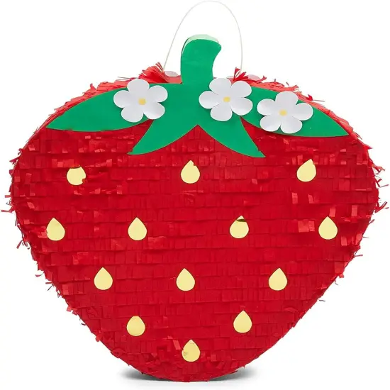 Sparkle and Bash Strawberry Pinata - Fruit-Themed Summer Birthday Party Decorations - Strawberry Themed Pinata {2}