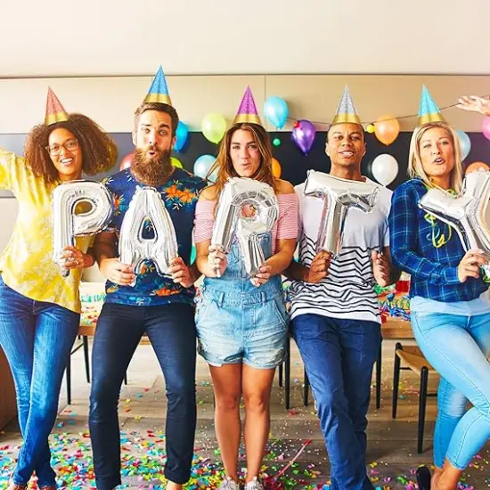 24 Pcs Colorful Party Hats for Adults Glitter Birthday Colorful Reusable Celebration Paper Hats for Birthday, Tea Party, Wedding, Jamboree, Photo Props {5}