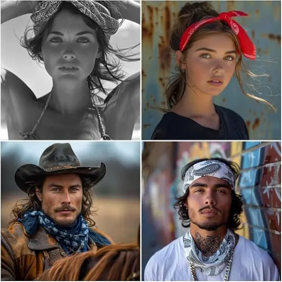 100% Cotton 10 Pack Fine Bandanas {4}