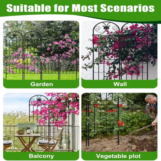 4PCS 87&rdquo;H Metal Garden Trellis for Climbing Plants Outdoor {5}