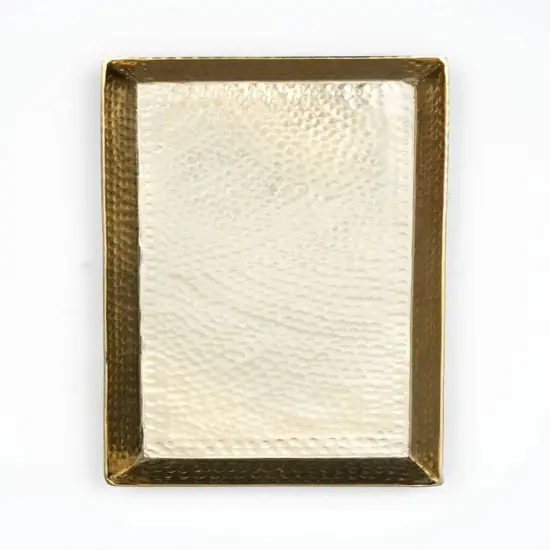 Luxury Gold Metal Tray &ndash; Decorative and Functional Accent, 17" x 9" {5}