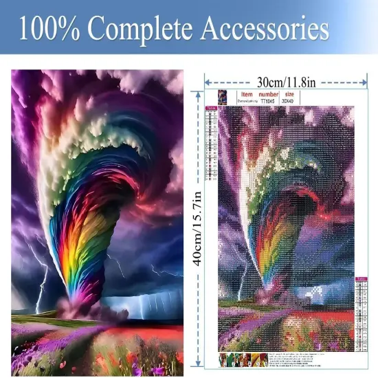 Aurora Diamond Painting Kits for Adults, 5D Diamond Art for Begginers, DIY Diamond Art Kits, Full Round Drill Diamond Paintings for Adults for Home Wall Decor, 12x16in {2}