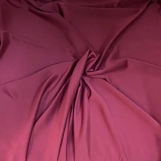 1 Yard Scuba Techno Knit Solid Fabric Smooth Stretch Apparel & Crafts 58"-60" Width Burgundy {1}