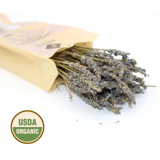 Organic Dried Lavender Bunch 25 g (0.88 oz), Freshly Grown in The Mountains of Sicily, Culinary Lavender, Italian Dried Lavender Branches, Herb, Spices, Certified USDA Organic {3}
