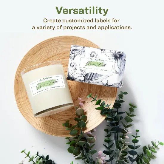 Avery Recycled Matte White Labels,1" x 3" Rectangle {4}