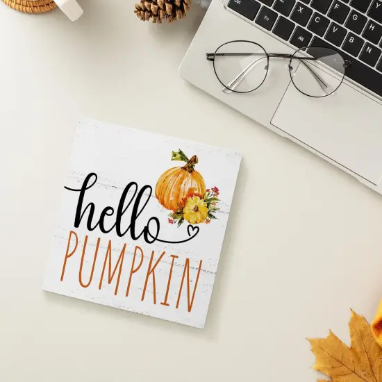 Fall Wooden Signs Tabletop Decor {5}
