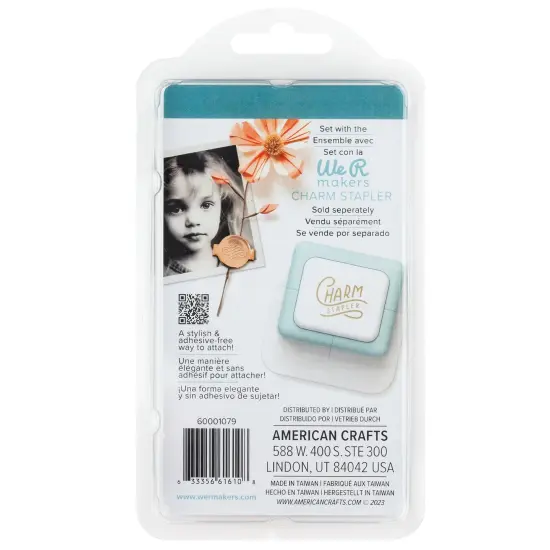 We R Charm Stapler Charm 12/Pkg-Metallic Multi Shape {4}