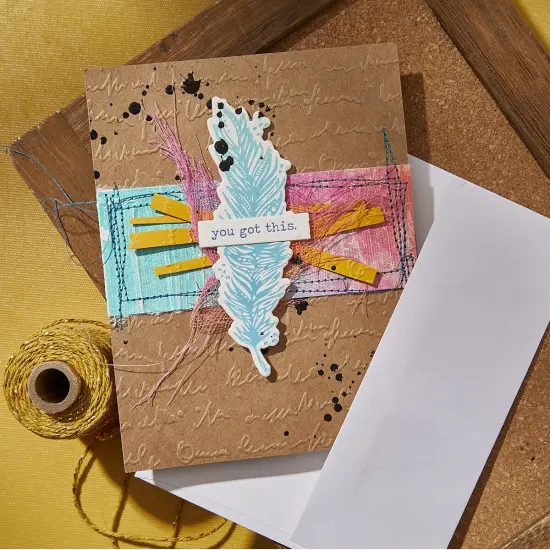 Spellbinders 3D Embossing Folder By Dina Wakley-Scribbled Letter {6}