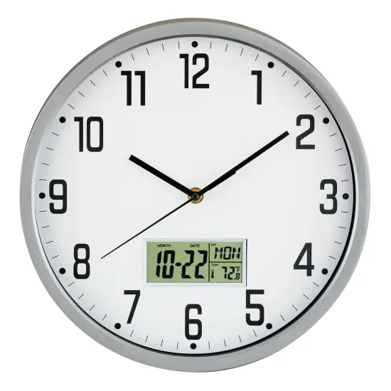 Collections Etc Easy-to-Read Multifunctional Wall Clock {2}