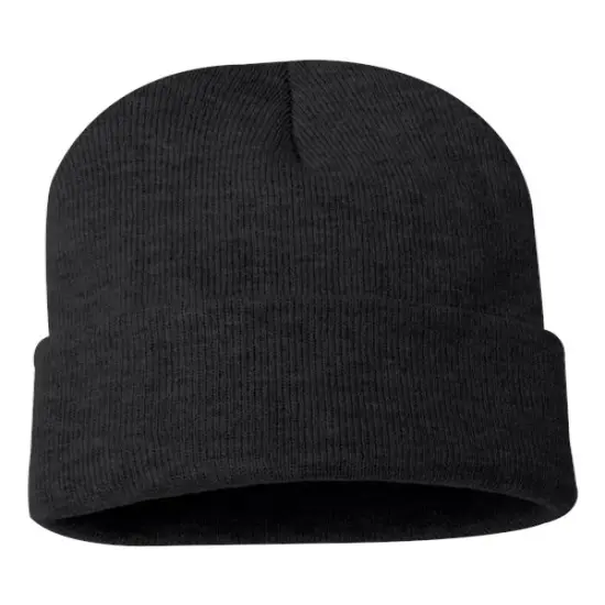 Sportsman&reg; Solid Cuffed Beanie Heather Charcoal {1}